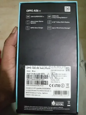 New Oppo A56 5G 256 GB Blue