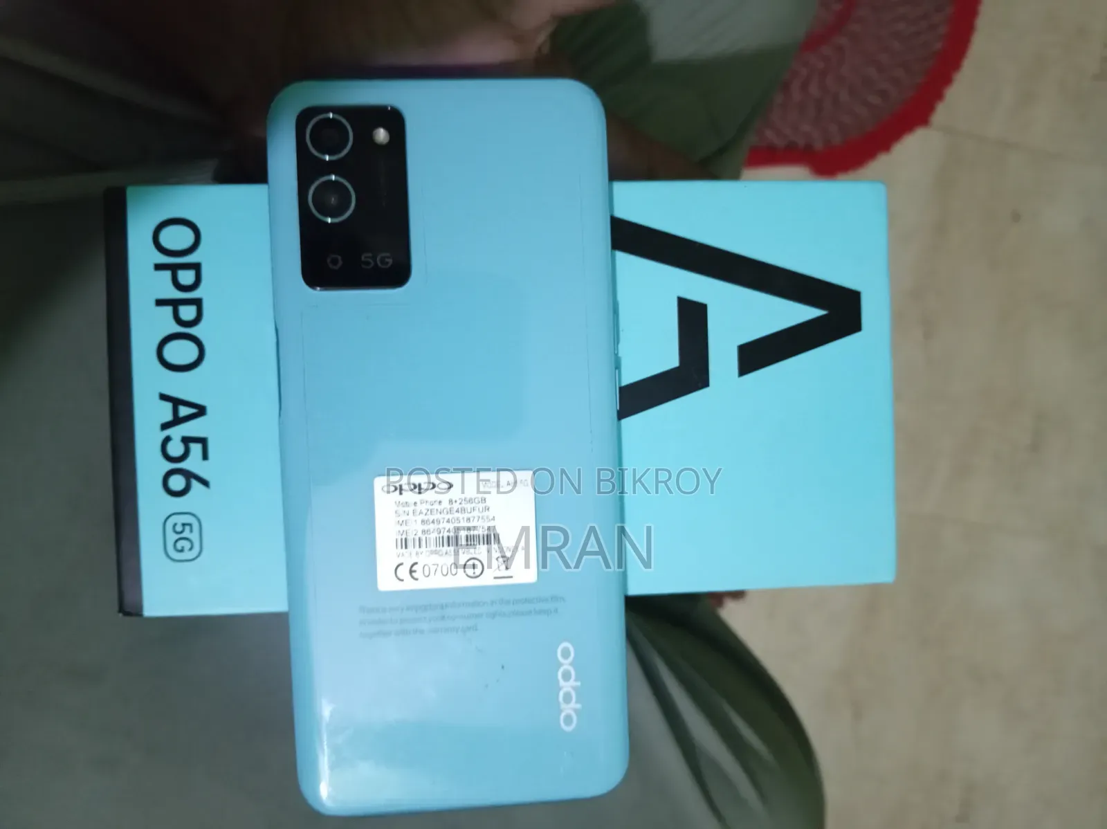 New Oppo A56 5G 256 GB Blue