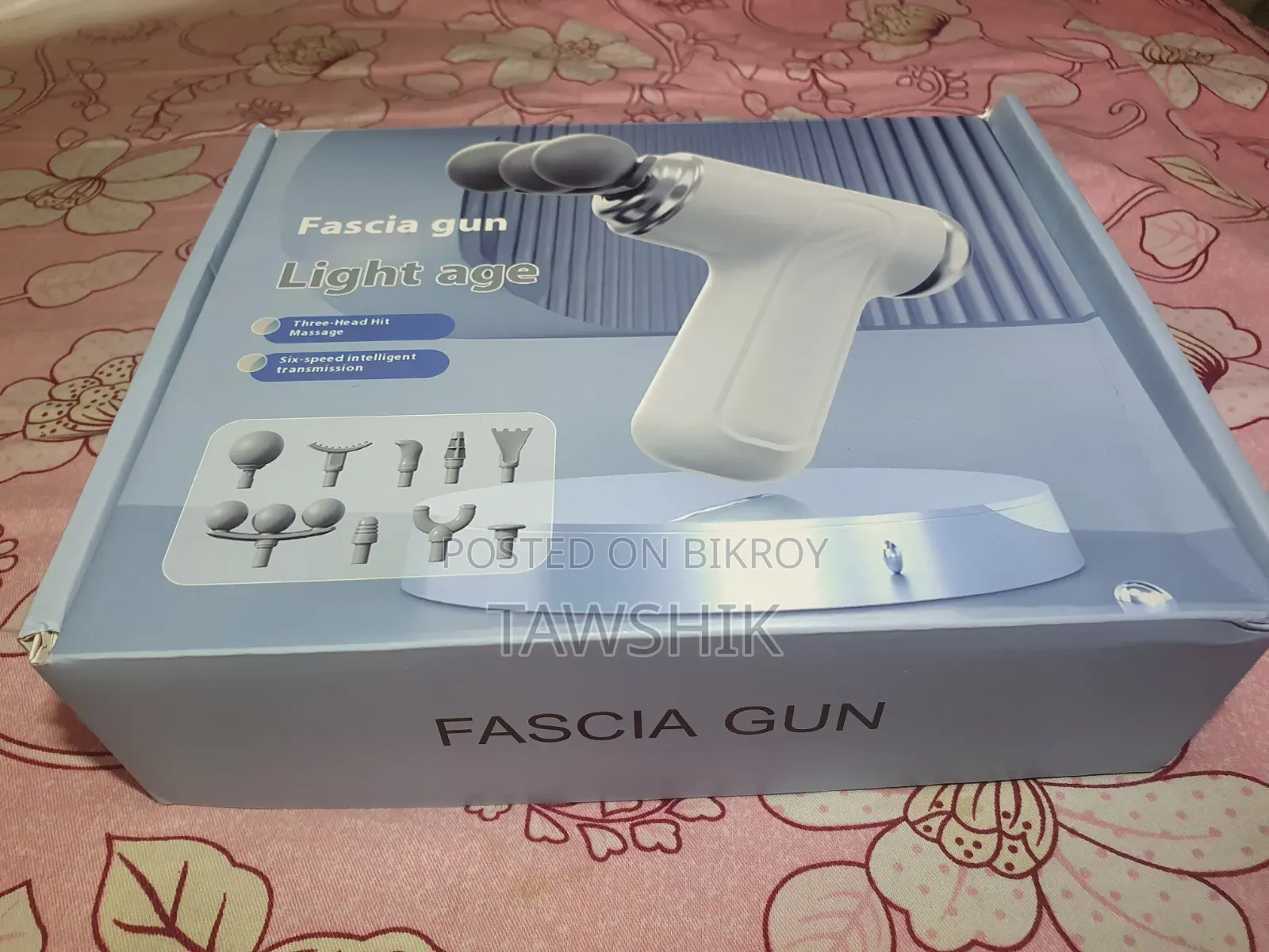 Rechargeable Electric Body Massage Gun - 3 Head & 6 Speed (New)