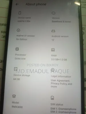 Realme C30s 64 GB Gray