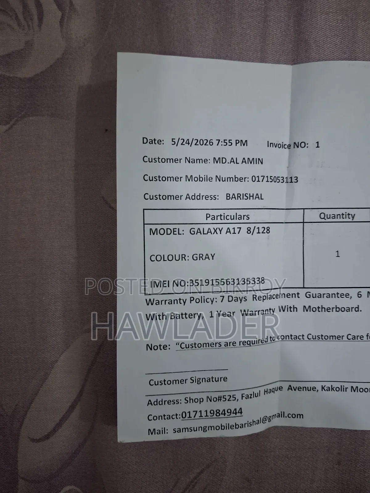 Samsung Galaxy A17 5G 128 GB Gray