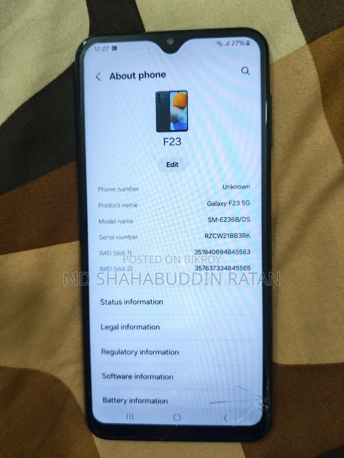 Samsung Galaxy F23 128 GB Black