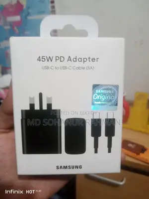 Samsung 45W Charger Adapter and Cable