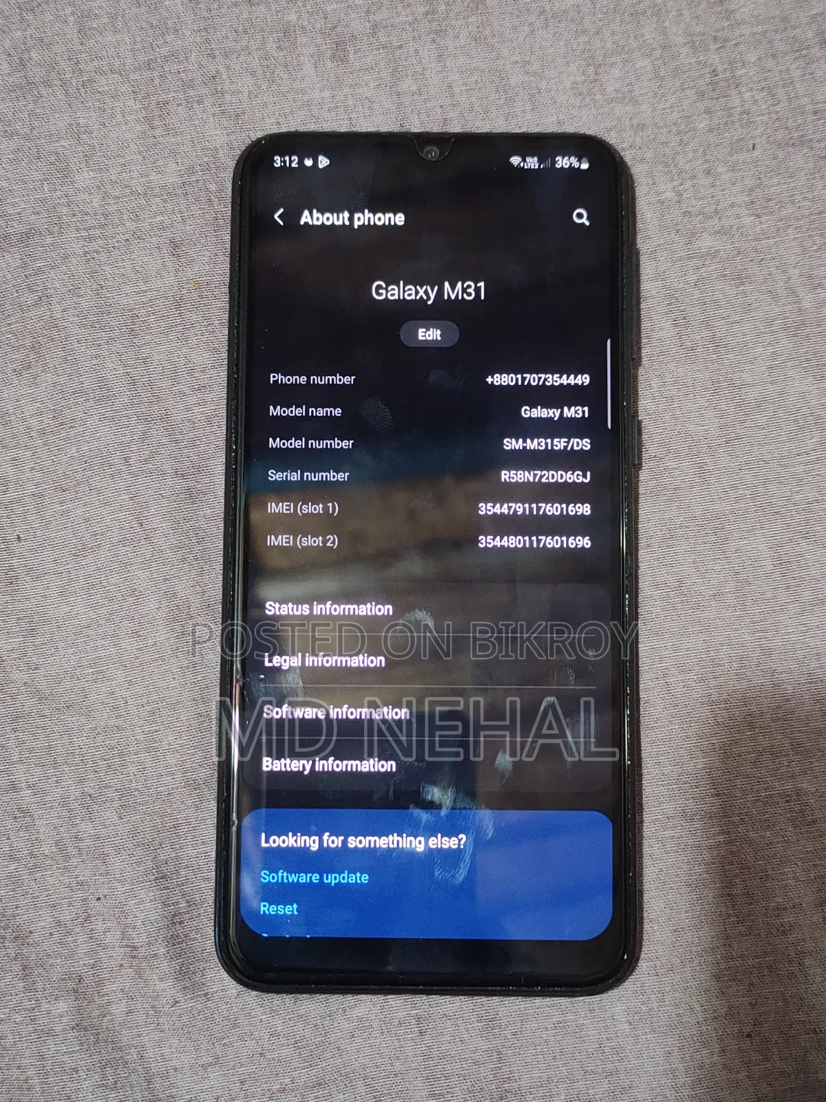Samsung Galaxy M31 64 GB Blue