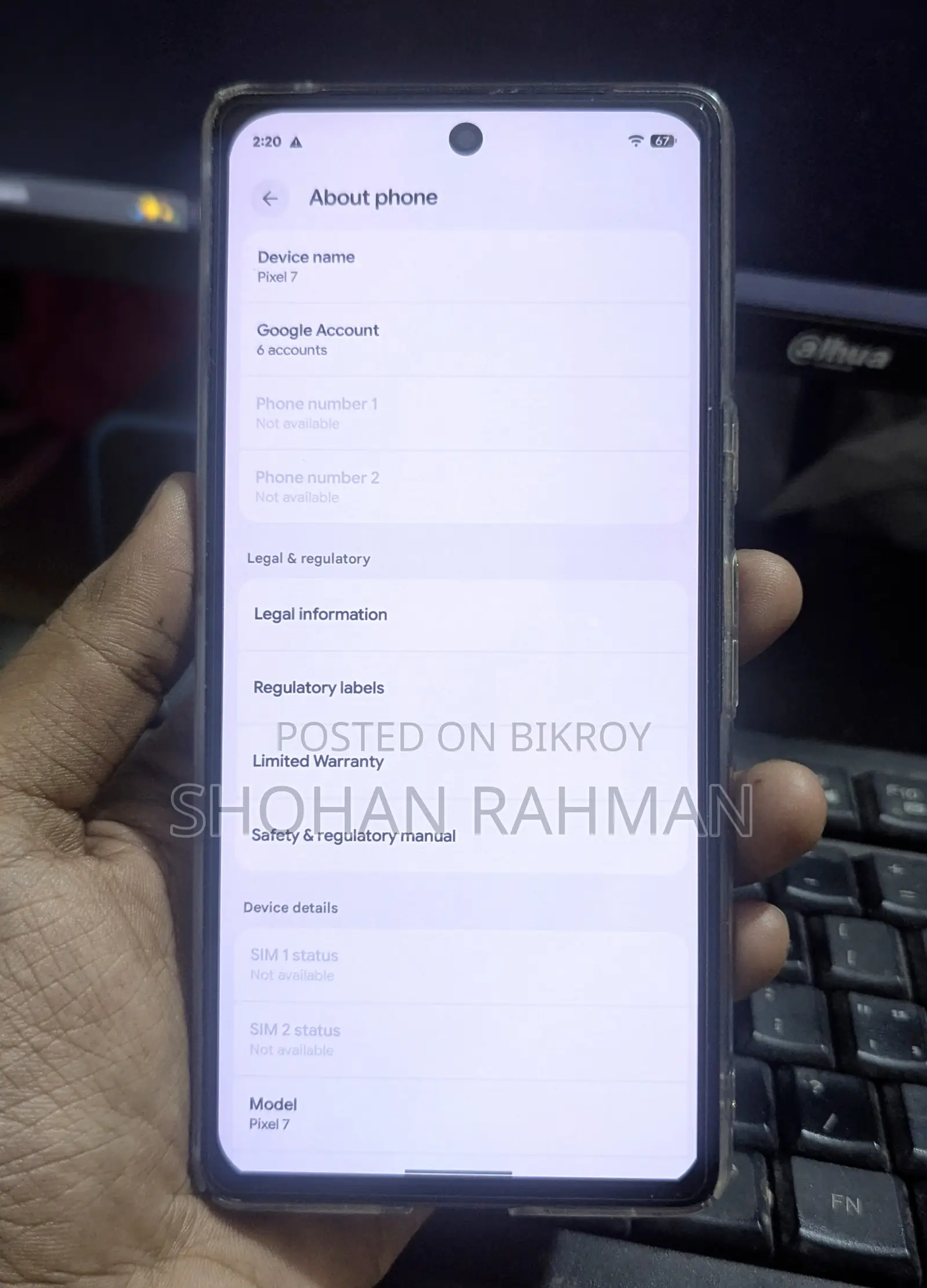 Google Pixel 7 128 GB Black
