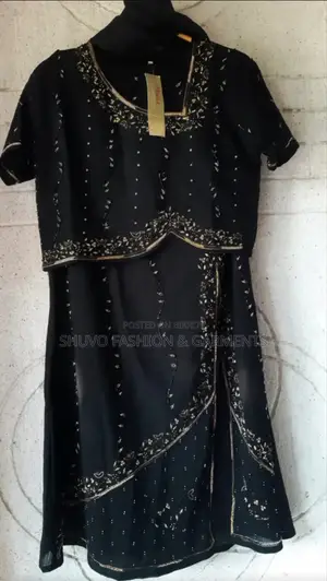 Black Embroidered Pakistani Party Wear Dress