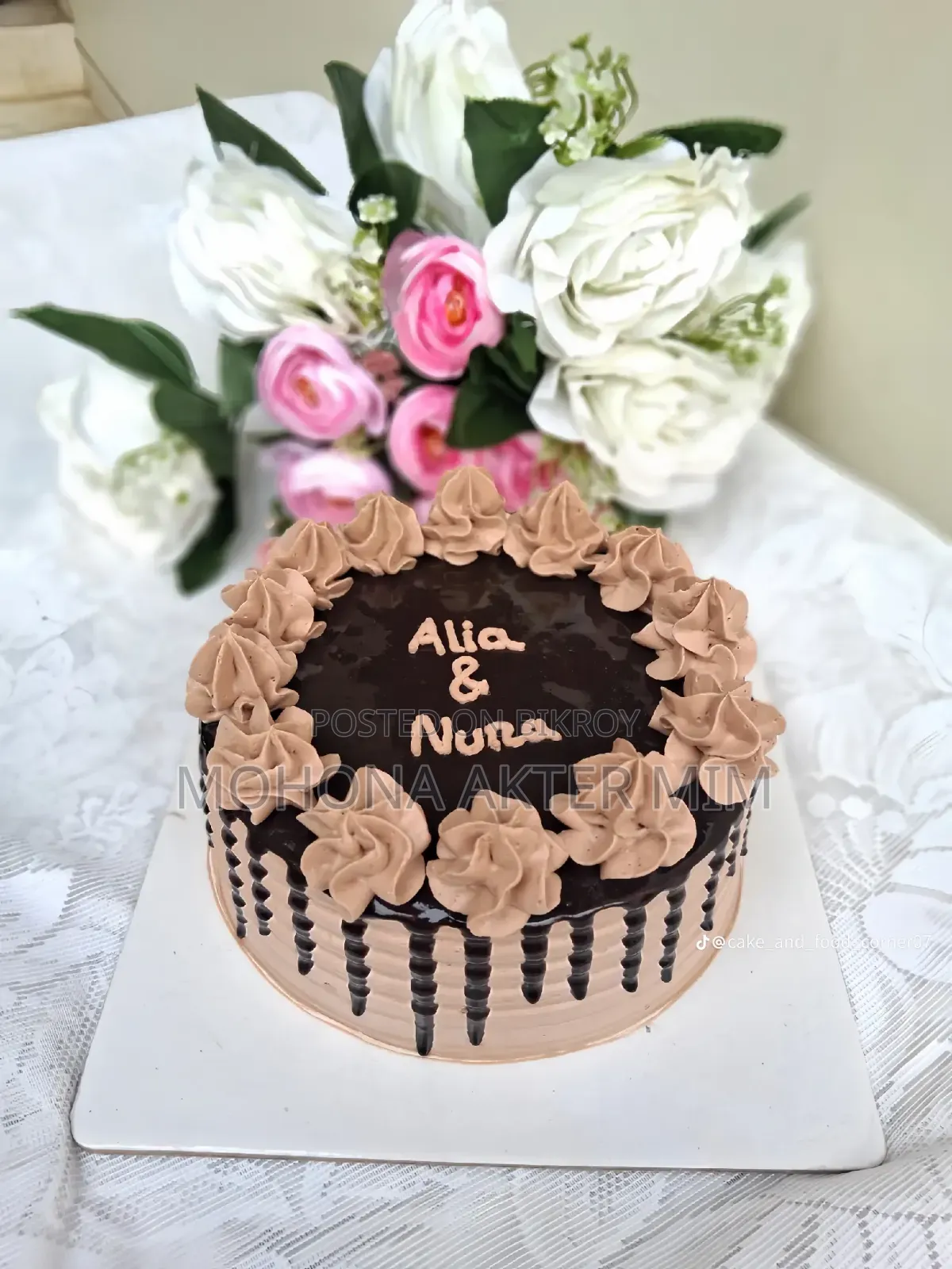 Homemade cake, one pound chocolate cake 550 taka