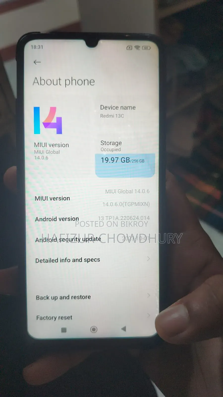 Xiaomi Redmi 13C 256 GB Blue