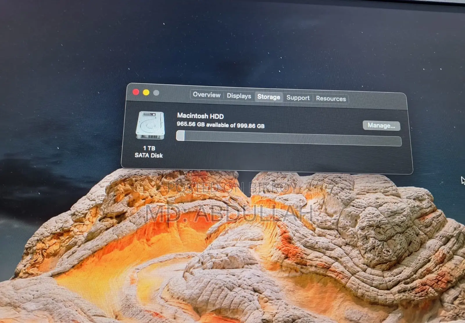 Desktop Computer Apple Mac Mini 8GB Intel Core i5 HDD 1TB