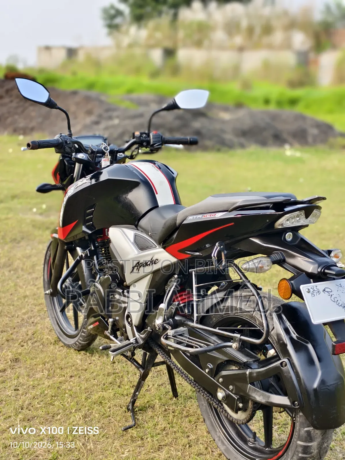 টিভিএস আপাচে আরটিআর ১৬০ ৪ভি ২০২১ ব্ল্যাক