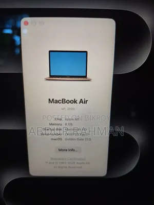 Laptop Apple MacBook Air 2020 M1 8GB Apple M1 SSD 512GB