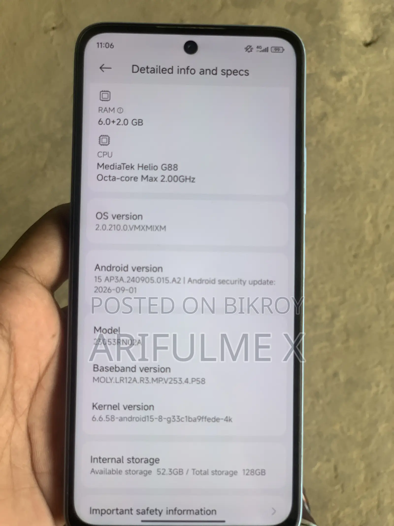 Xiaomi Redmi 12 5G 128 GB Blue