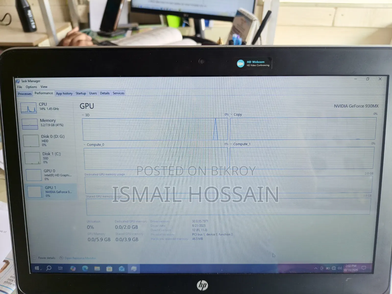 Laptop HP EliteBook 840 G3 8GB Intel Core i5 SSD 128GB
