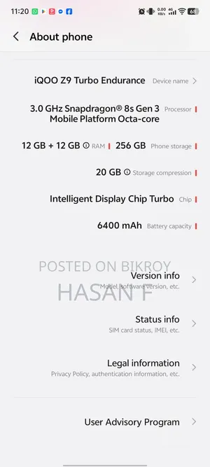 iQOO Z9 256 GB White