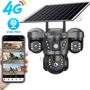 4G Sim Card Supported IP Camera V380 Pro Triple Solar Powered