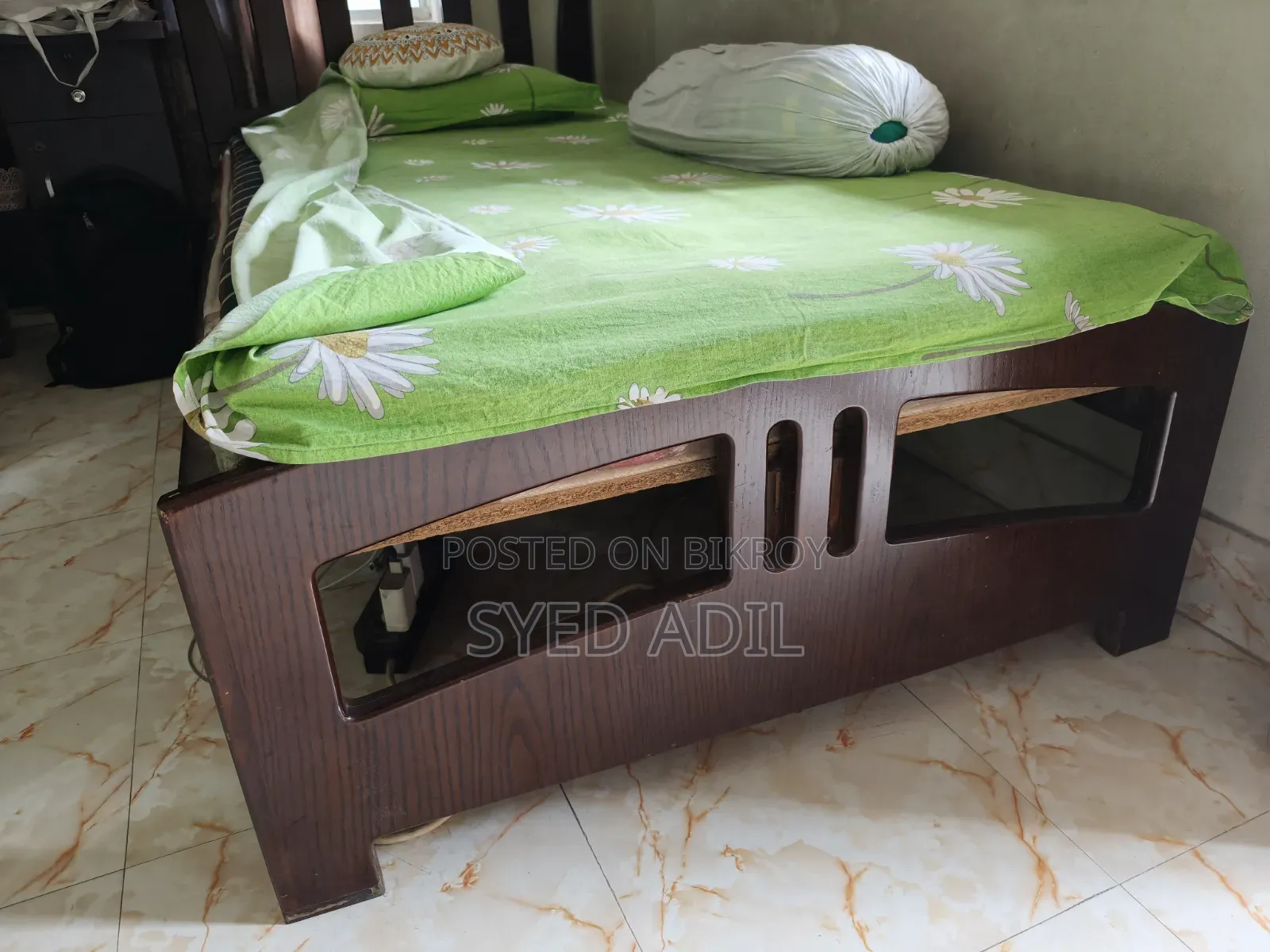 Two Single Beds With Mattress