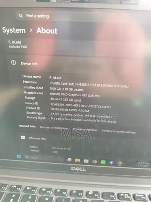 Laptop Dell Latitude 7400 8GB Intel Core i5 SSD 256GB