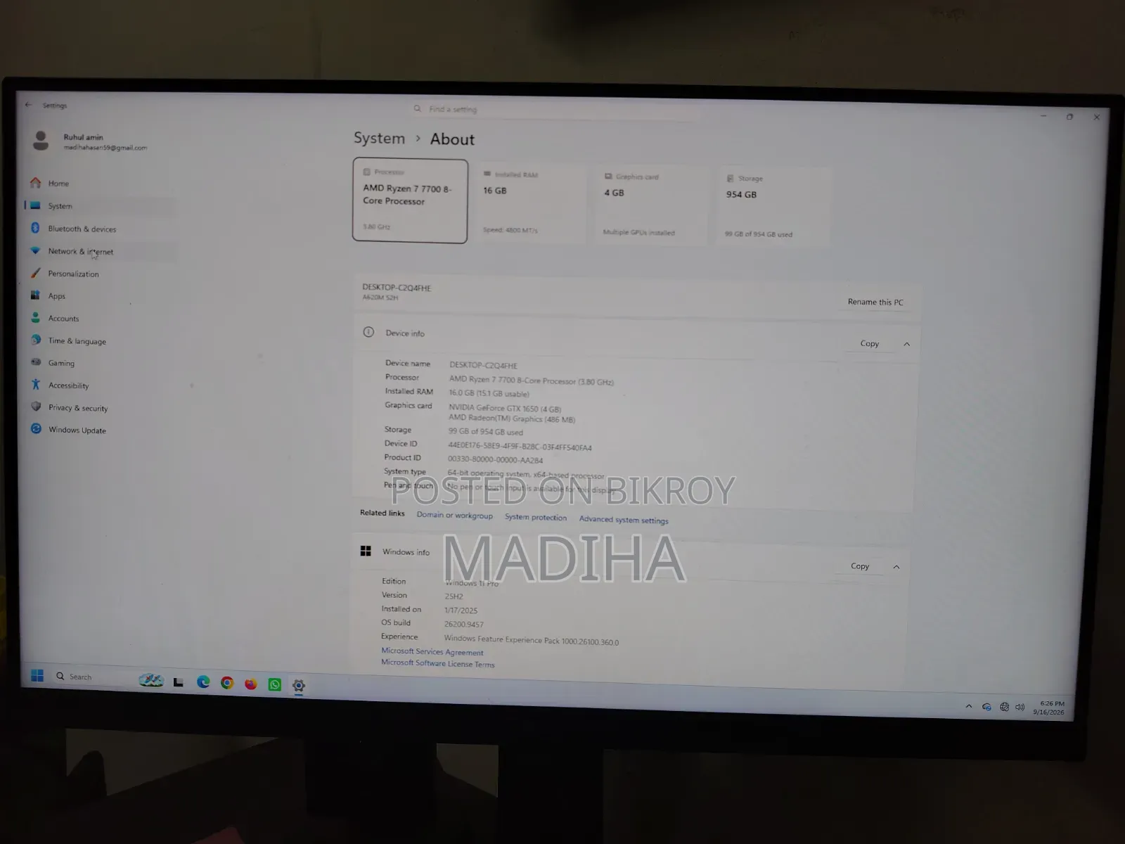 Dell Alpha Desktop Computer 16GB AMD Ryzen 7 HDD+SSD 750GB
