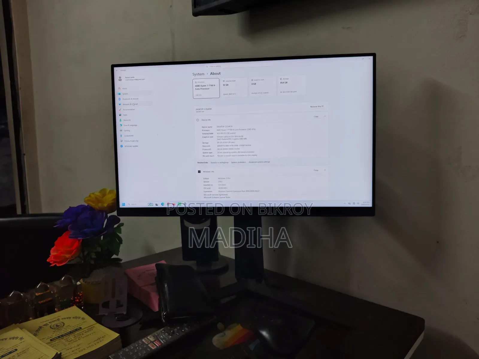 Dell Alpha Desktop Computer 16GB AMD Ryzen 7 HDD+SSD 750GB