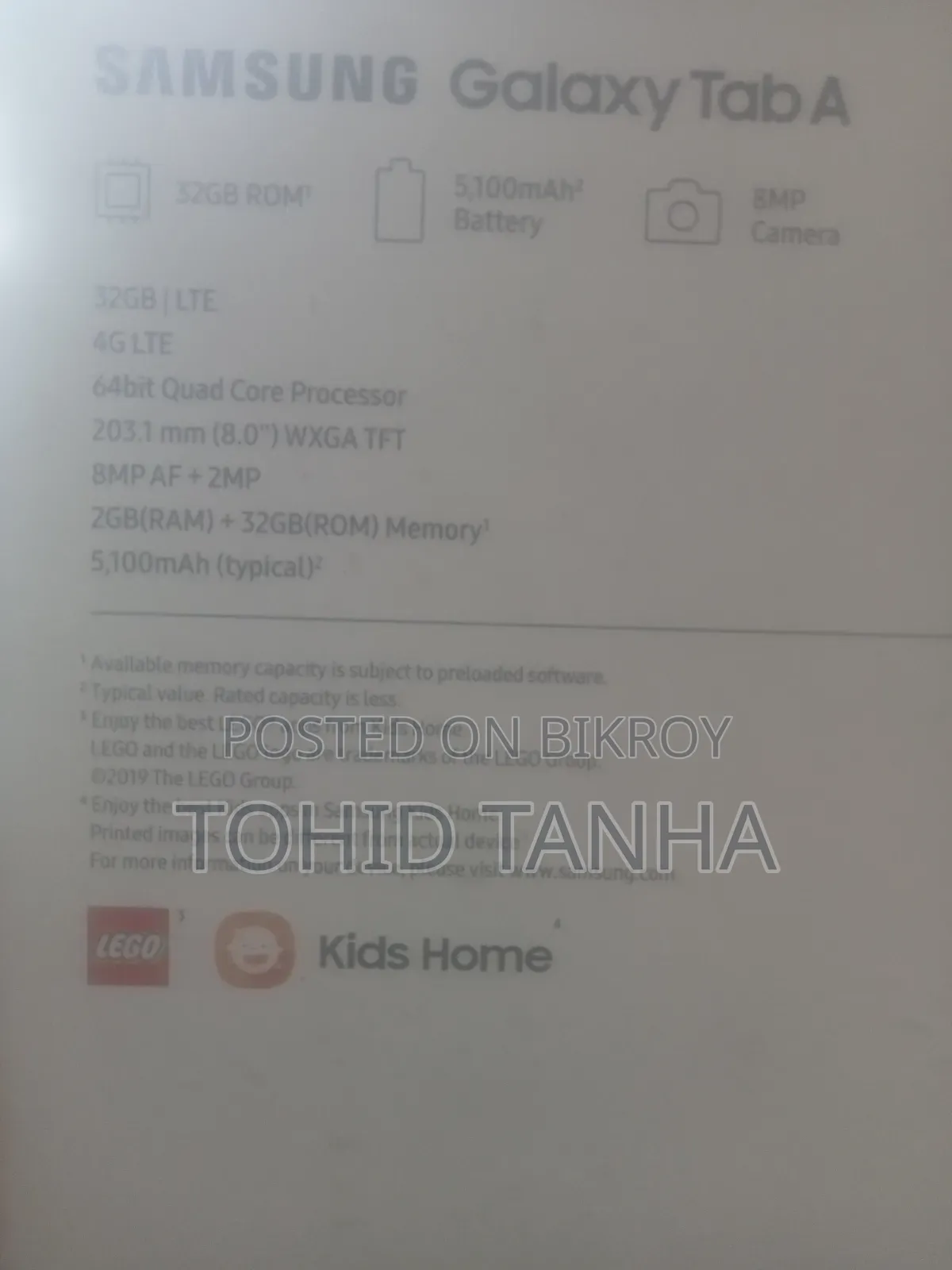 Samsung Galaxy Tab A 8.0 (2019) 32 GB Black