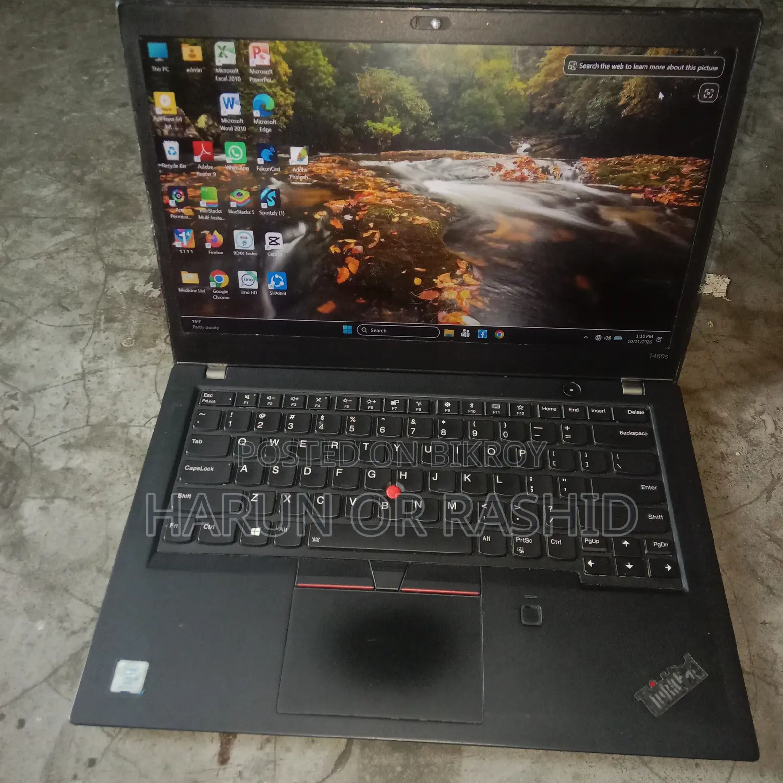 Lenovo ThinkPad T480s Laptop 8GB Intel Core i5 SSD 256GB