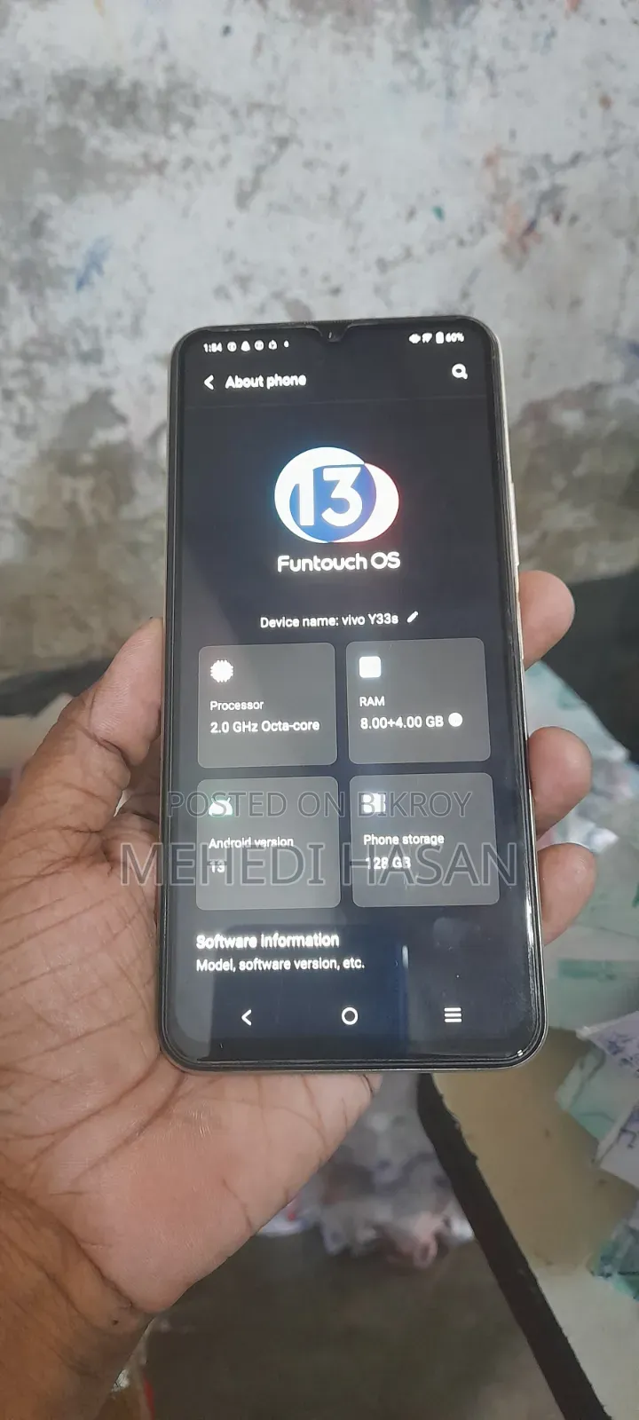 Vivo Y33s 128 GB Graphite