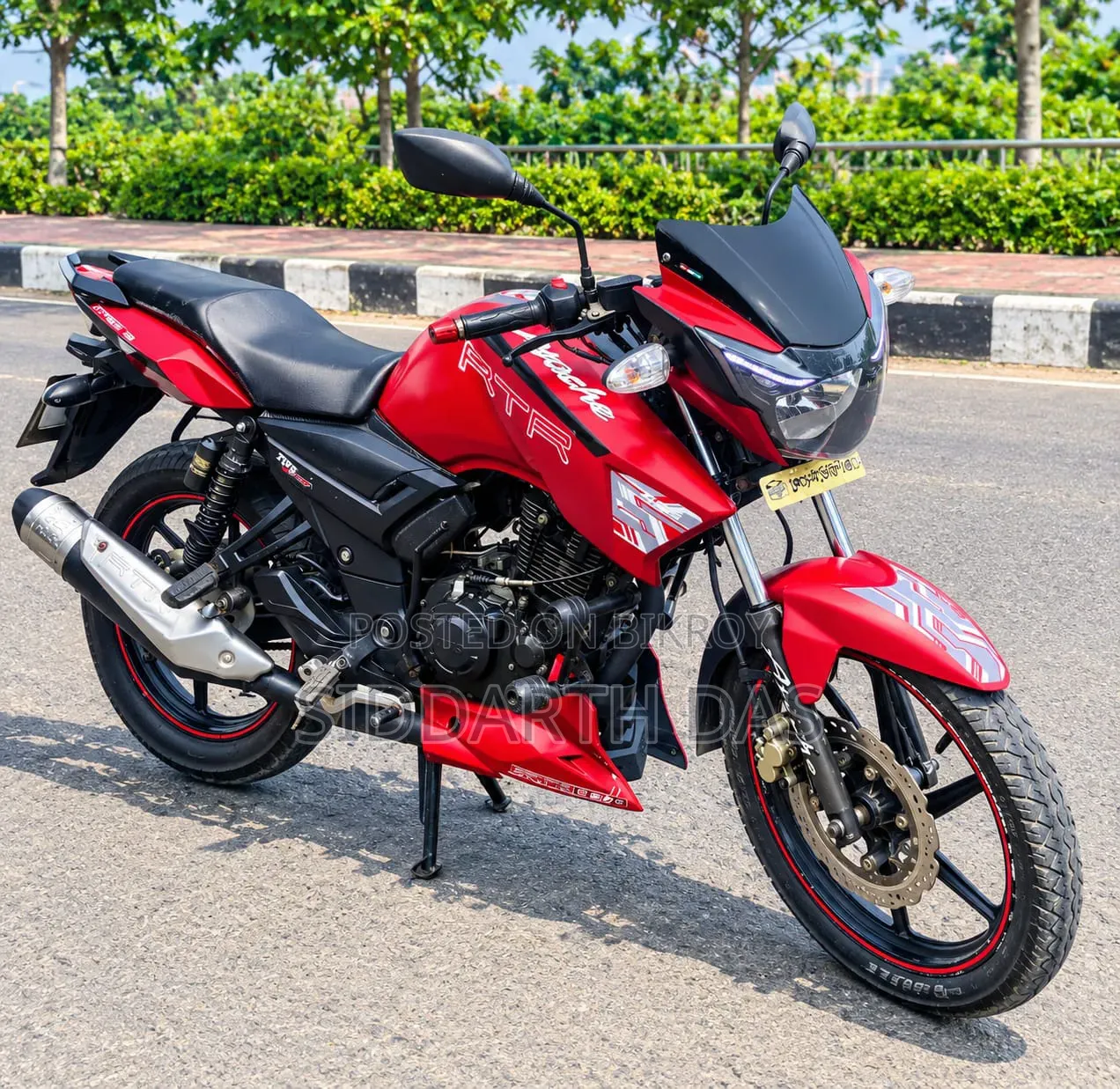 টিভিএস আপাচে আরটিআর ১৬০ ২ভি ২০১৫ লাল
