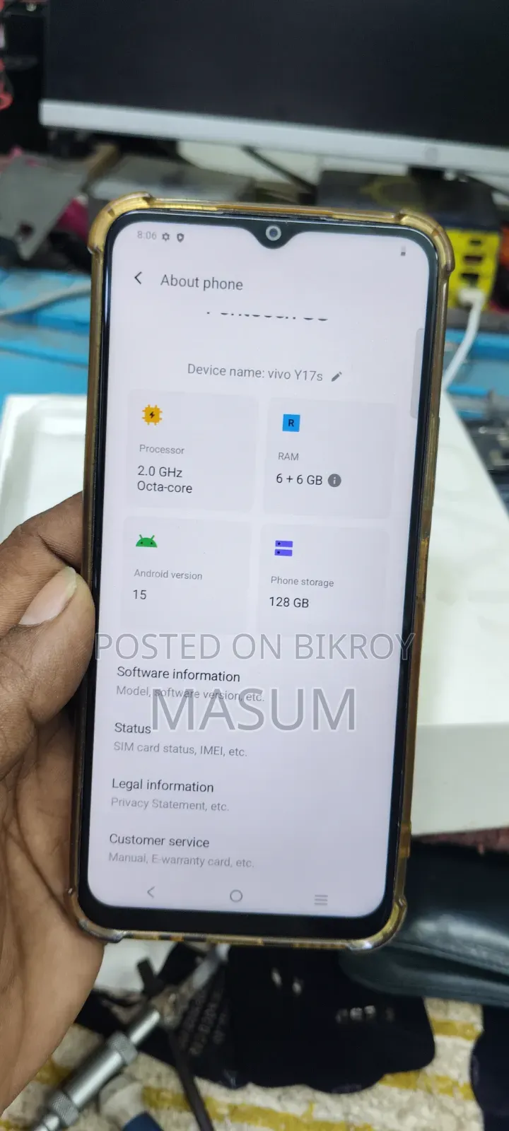 Vivo Y17s 128 GB Black