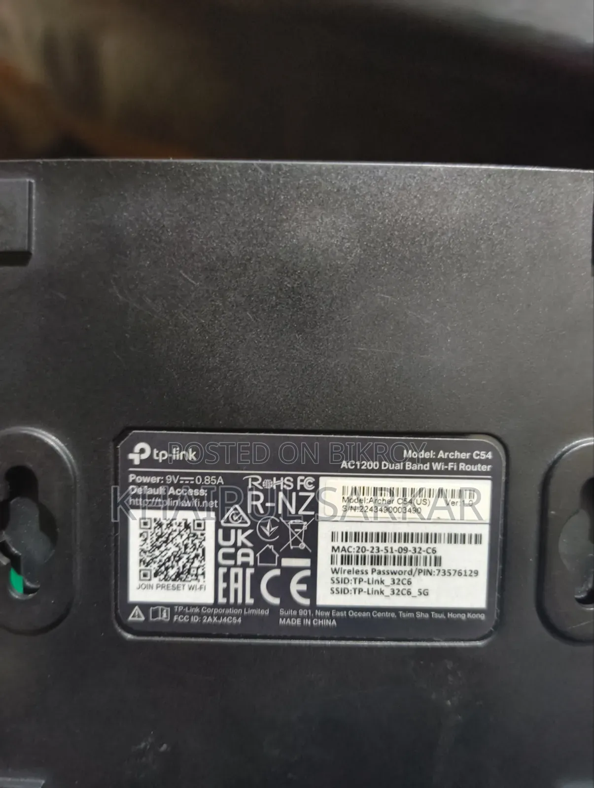TP-Link C54 Router for Sale
