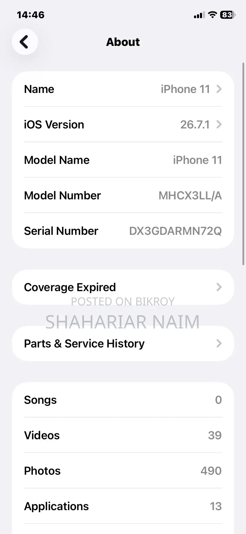 Apple iPhone 11 128 GB Black