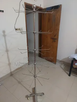 Steel 360° Rotating Display Rack With Wheels