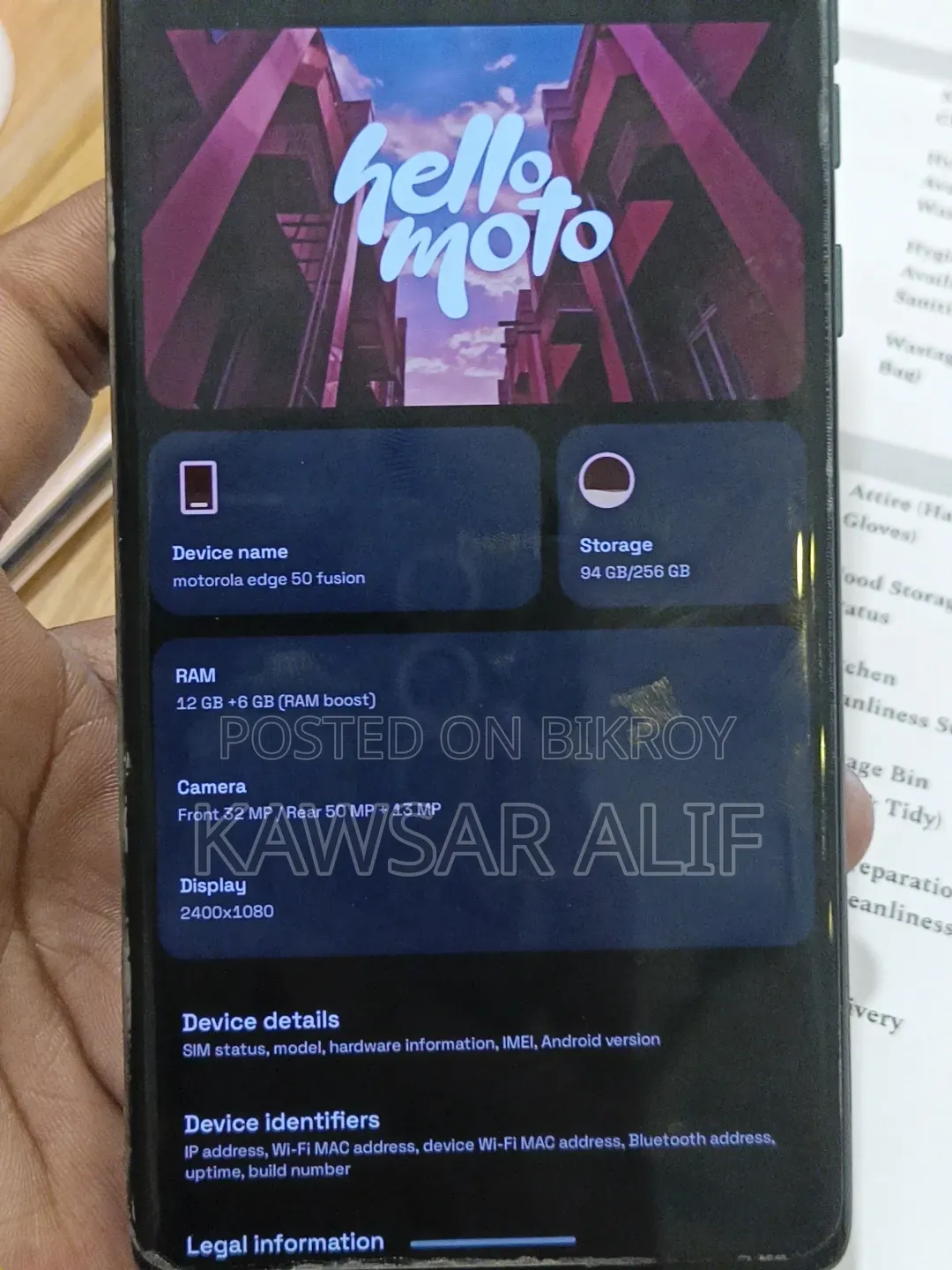 Motorola Edge 50 Fusion 256 GB Blue