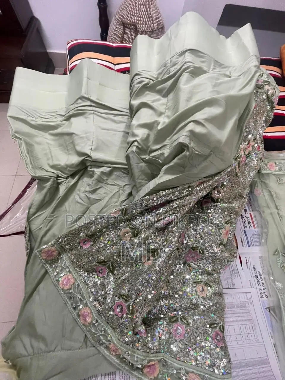 Beautiful Mint Green Designer Lehenga for Sale