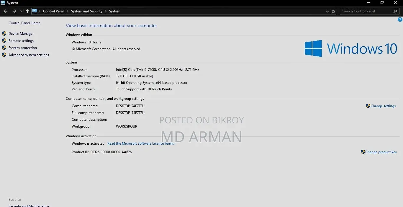 Laptop HP 12GB Intel Core i5 SSD 256GB