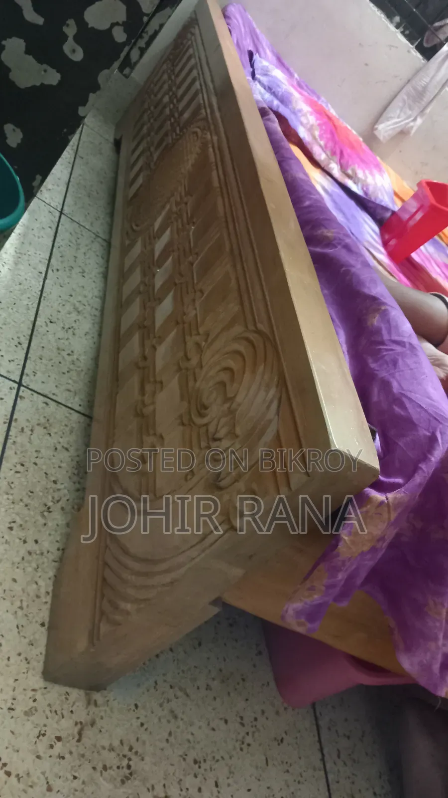 খাটি বিক্রি হবে সম্পূর্ণ বেশ পলিটি সেগুন কাঠের খাট
