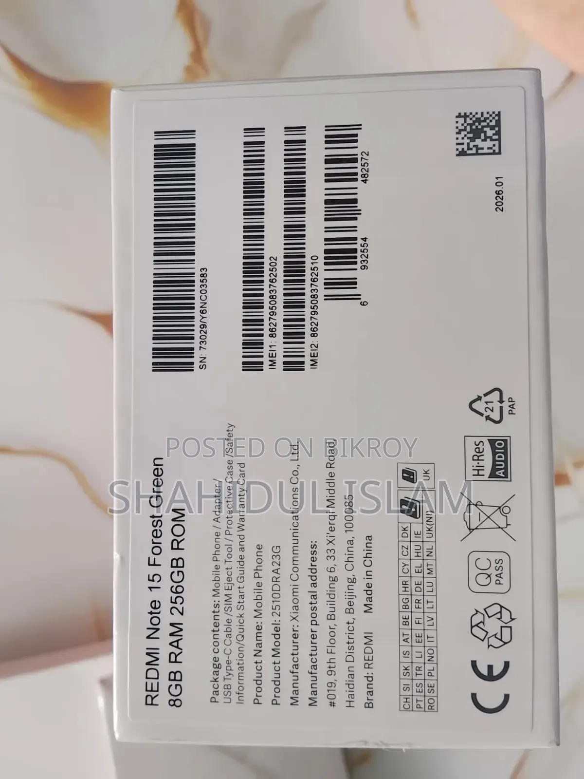 Xiaomi Redmi Note 15 256 GB Green