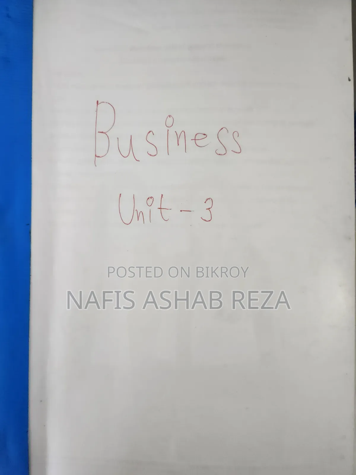 A Level Question Papers and Mark Schemes With Notes