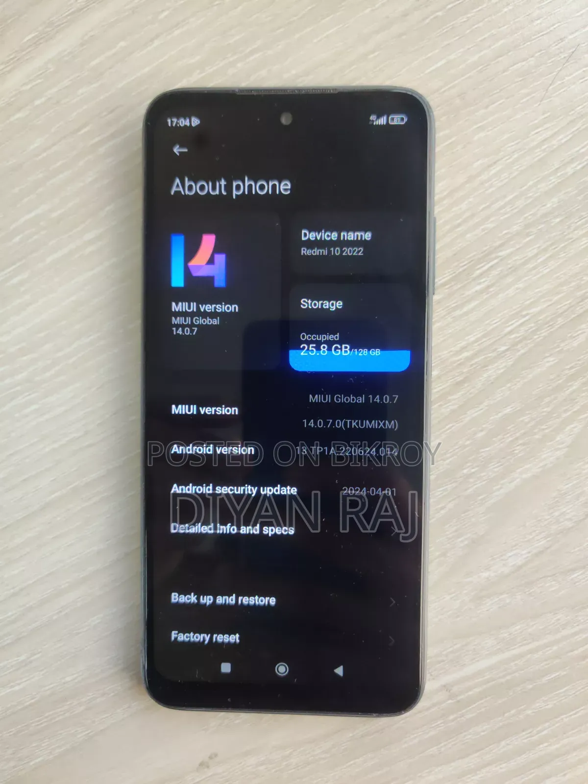 Xiaomi Redmi 10 128 GB Gray