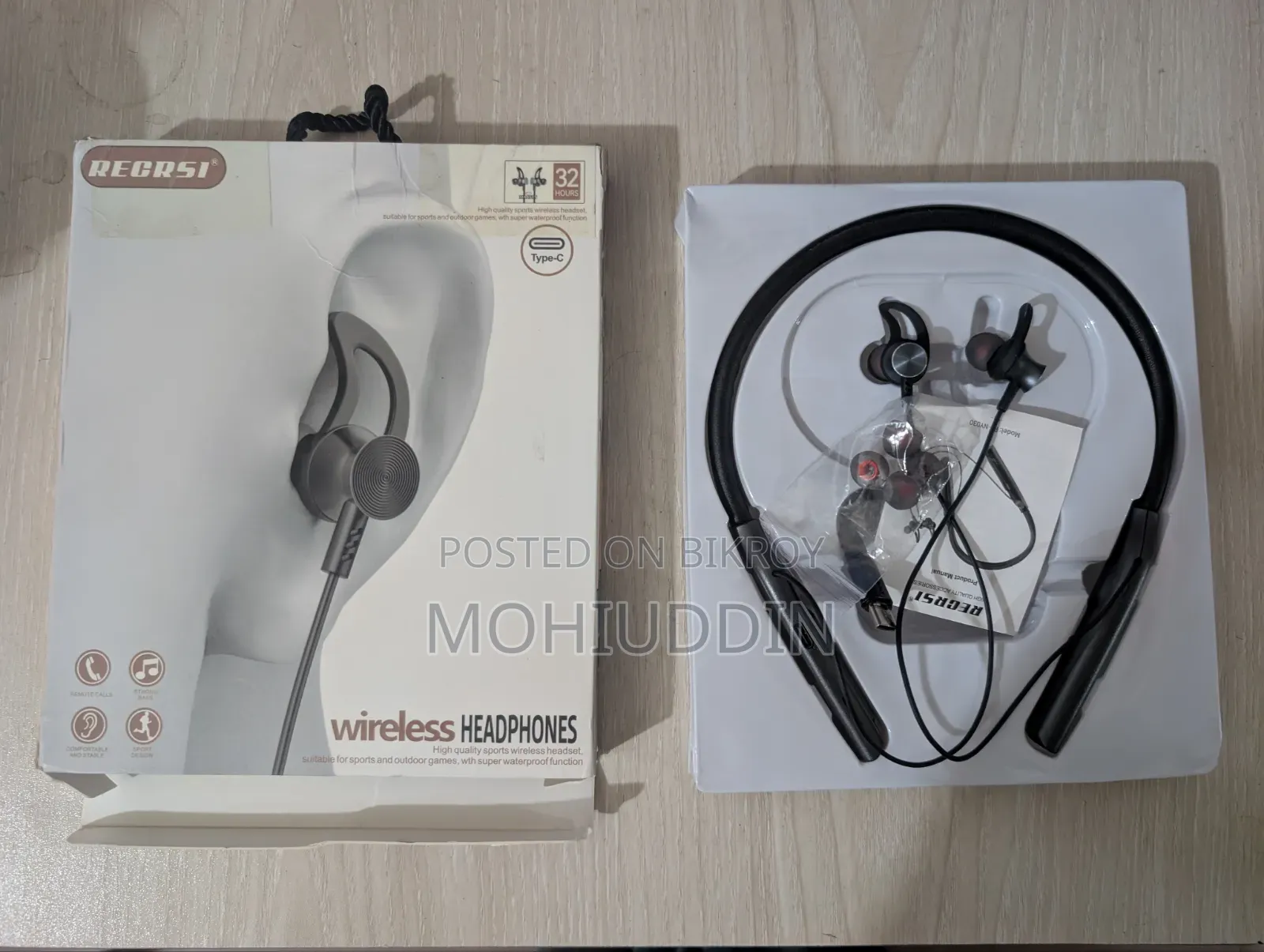 Hoco ES67 + Recrsi RE-NY030 (Neckband Combo) Full Fresh