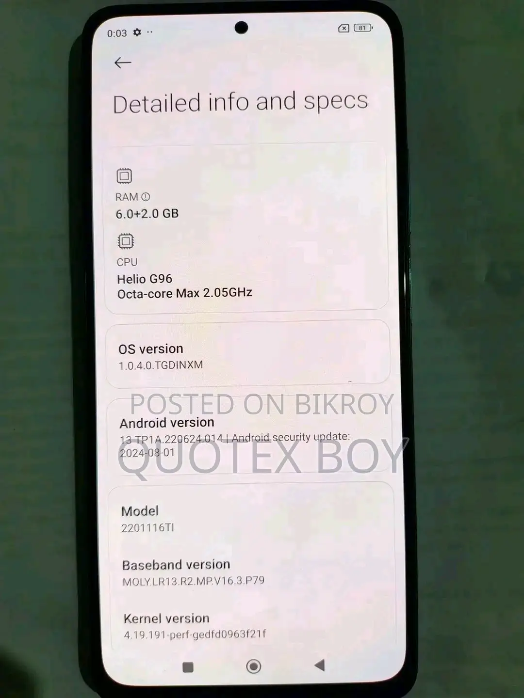Xiaomi Redmi Note 11 128 GB Silver