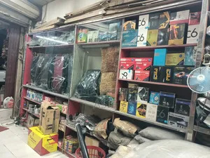 Four sturdy shop racks will be sold.