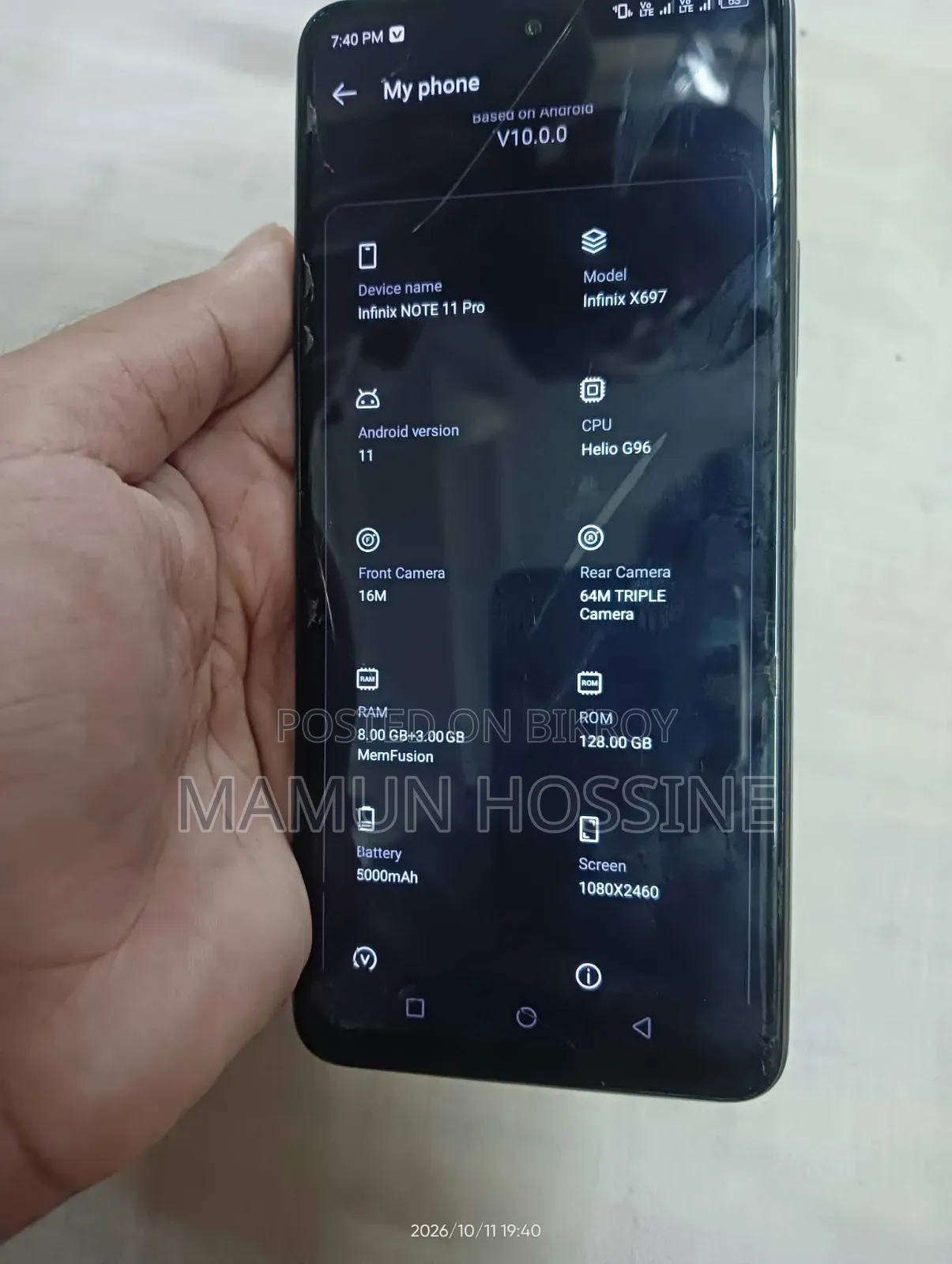 Infinix Note 11 Pro 128 GB Gray