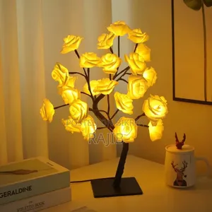 White Rose LED Tree Lamp – 24 Warm White Fairy Lights,