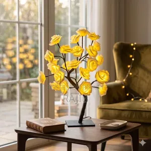 White Rose LED Tree Lamp – 24 Warm White Fairy Lights,