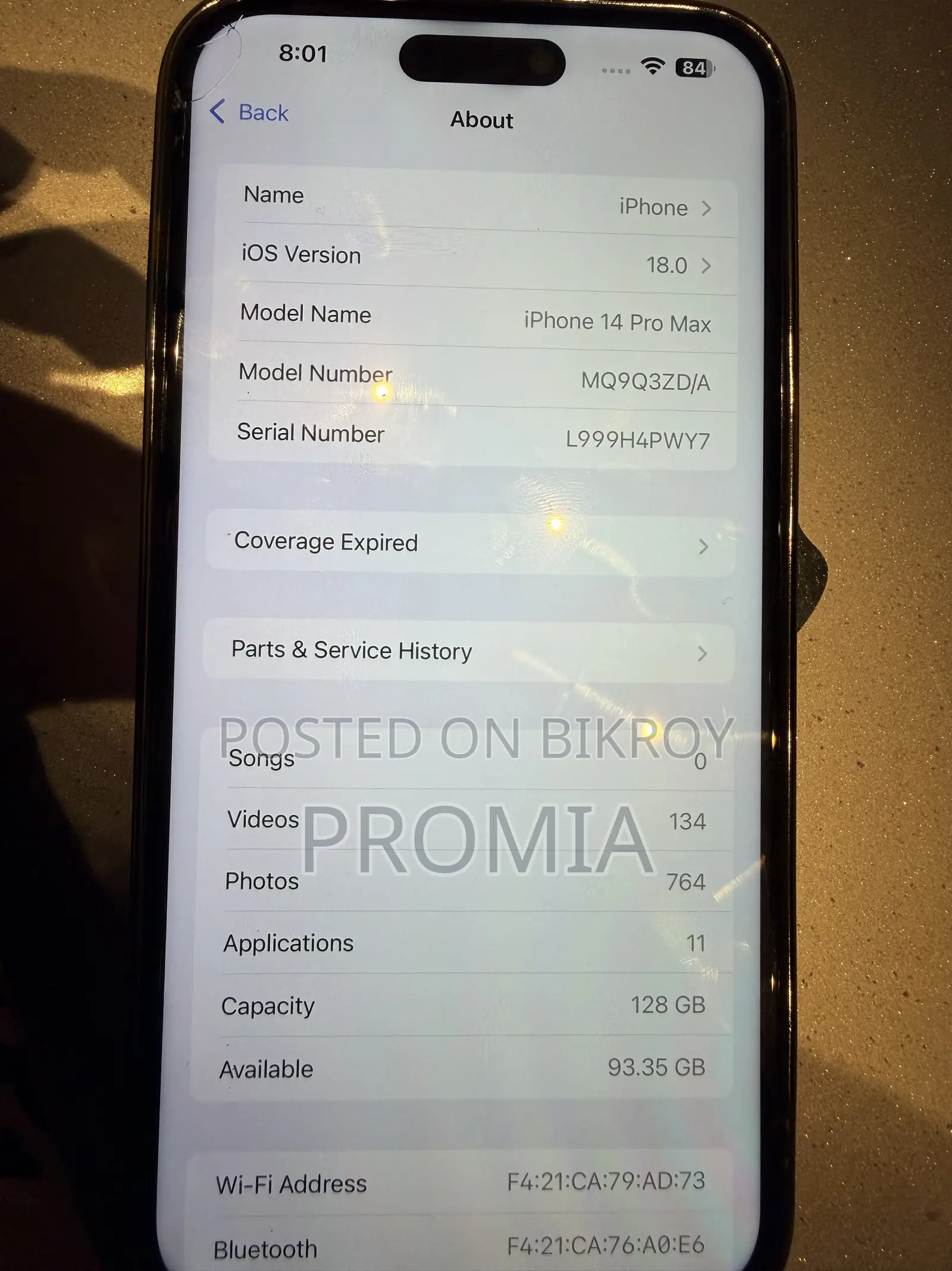 Apple iPhone 14 Pro Max 128 GB Silver