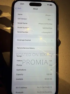 Apple iPhone 14 Pro Max 128 GB Silver