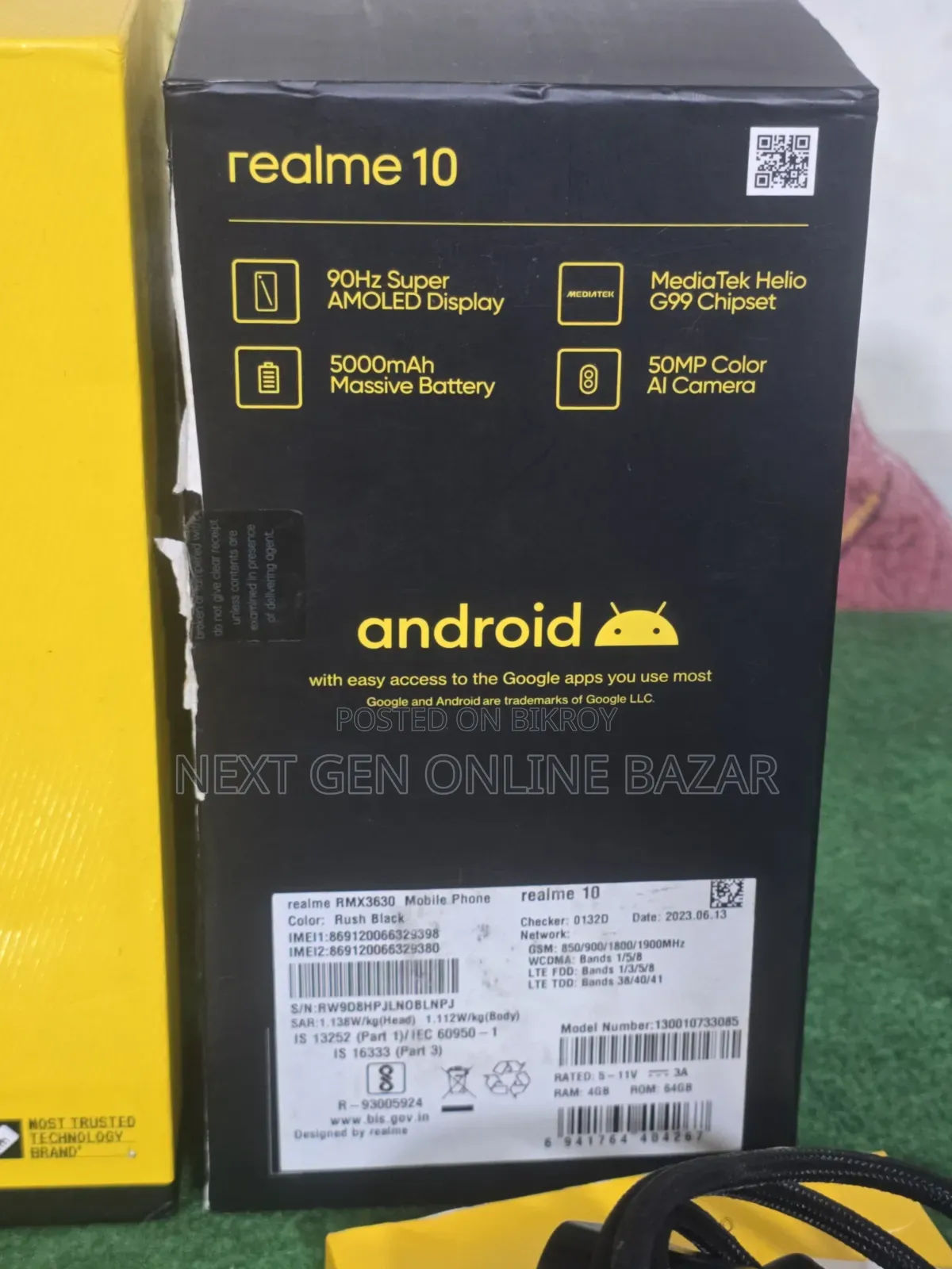 রিয়েলমি ১০ ৬৪ জিবি কালো