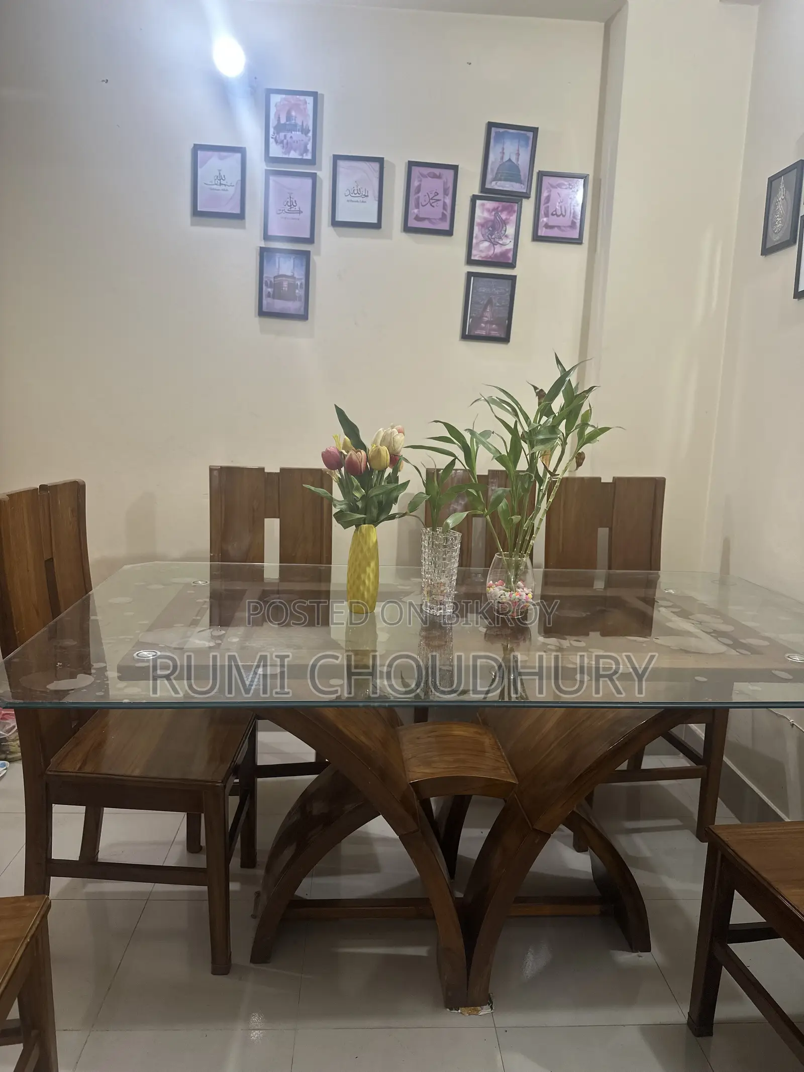 সেগুন কাঠের ডাইনিং টেবিল