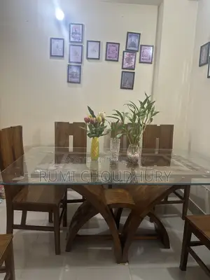 সেগুন কাঠের ডাইনিং টেবিল