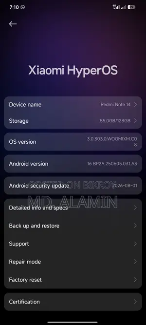Xiaomi Redmi Note 14 4G 128 GB Green
